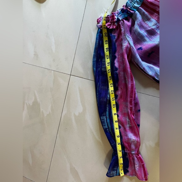 INC Womens Blouse Long Sleeve Off-The-Shoulder Tie Dye Top Shirt Multi S $70 NWT - Picture 8 of 16